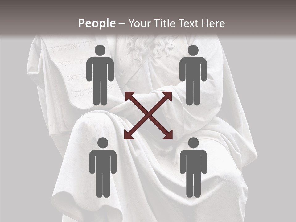 Sculpture Black Background Mos├ PowerPoint Template