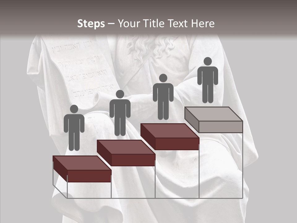 Sculpture Black Background Mos├ PowerPoint Template