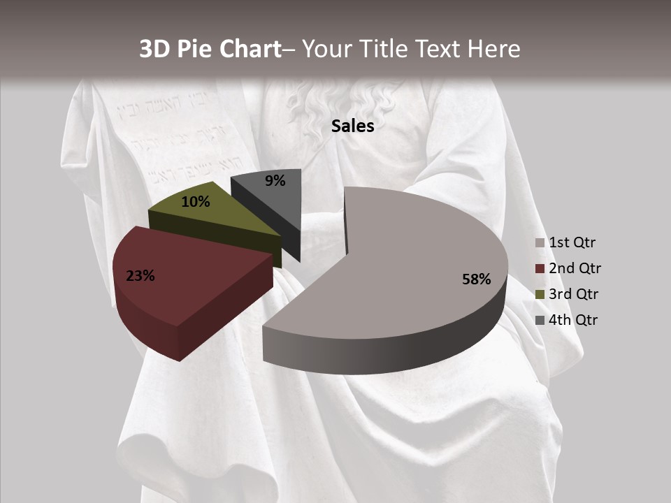 Sculpture Black Background Mos├ PowerPoint Template