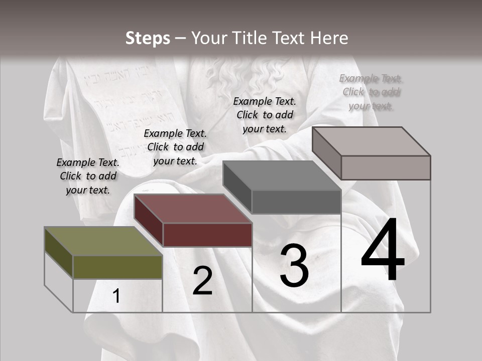 Sculpture Black Background Mos├ PowerPoint Template