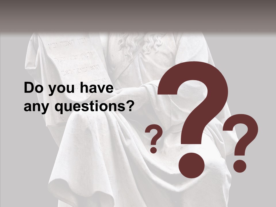 Sculpture Black Background Mos├ PowerPoint Template