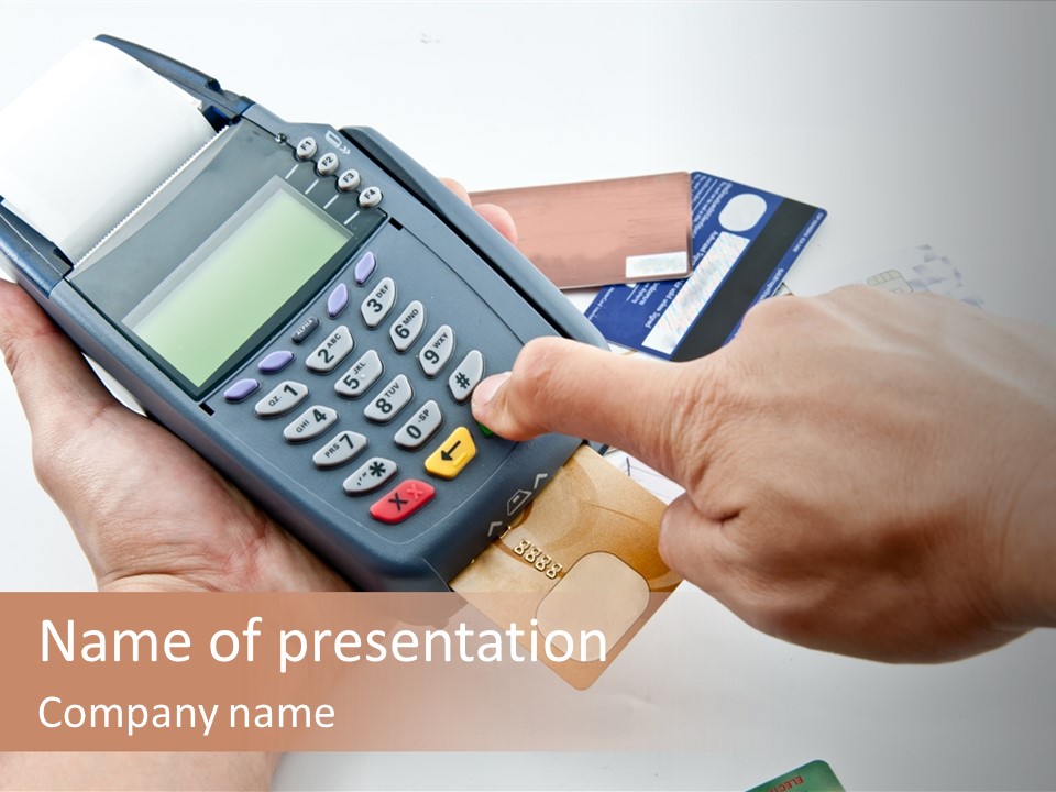 Keypad Market Machine PowerPoint Template