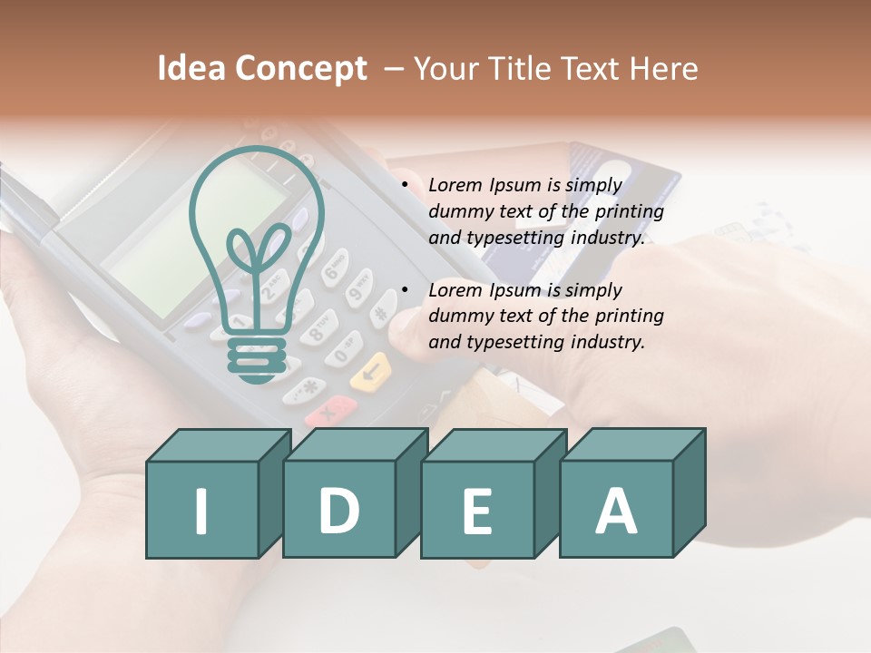 Keypad Market Machine PowerPoint Template