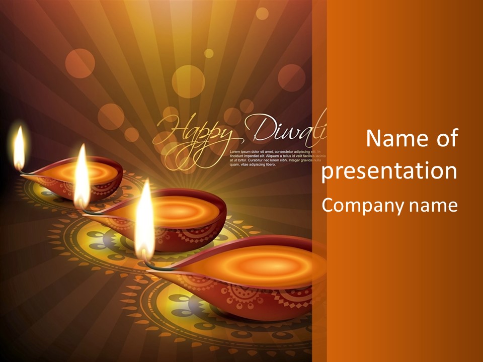 India Graphic Flame PowerPoint Template