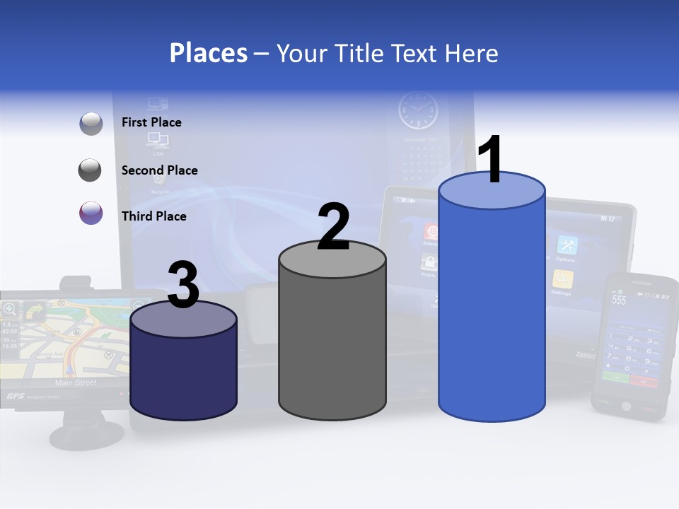 Medium Portable Phone PowerPoint Template