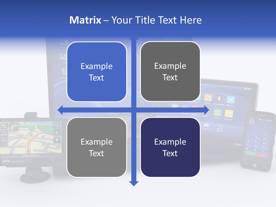 Medium Portable Phone PowerPoint Template