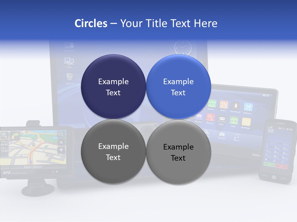 Medium Portable Phone PowerPoint Template
