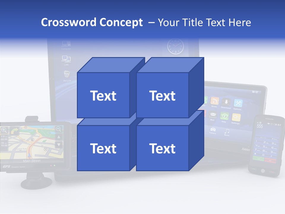 Medium Portable Phone PowerPoint Template