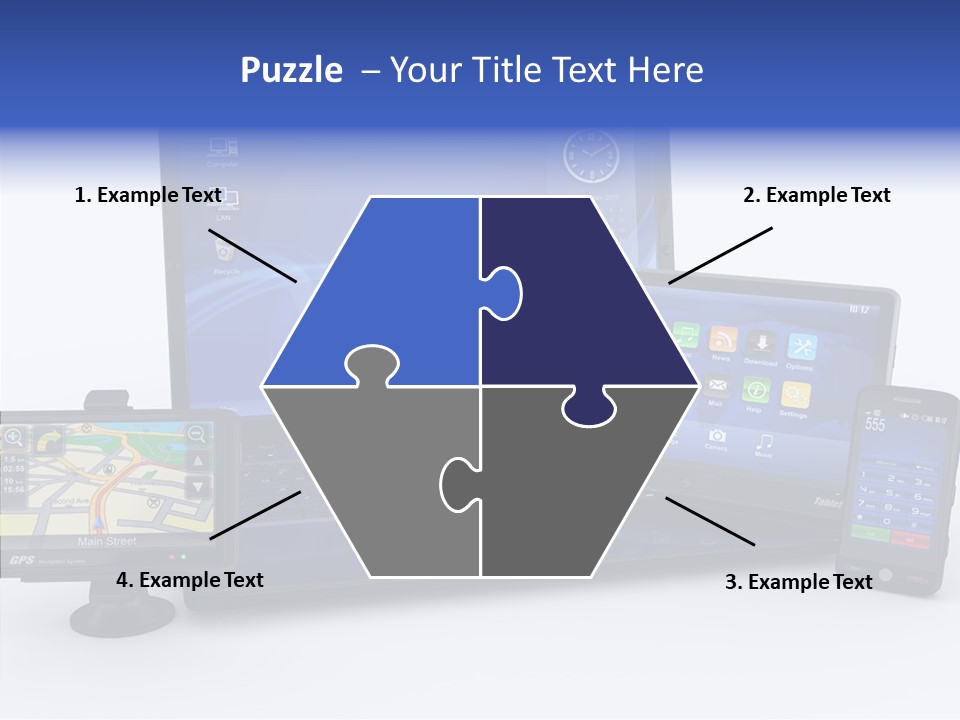 Medium Portable Phone PowerPoint Template