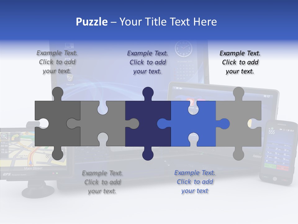 Medium Portable Phone PowerPoint Template