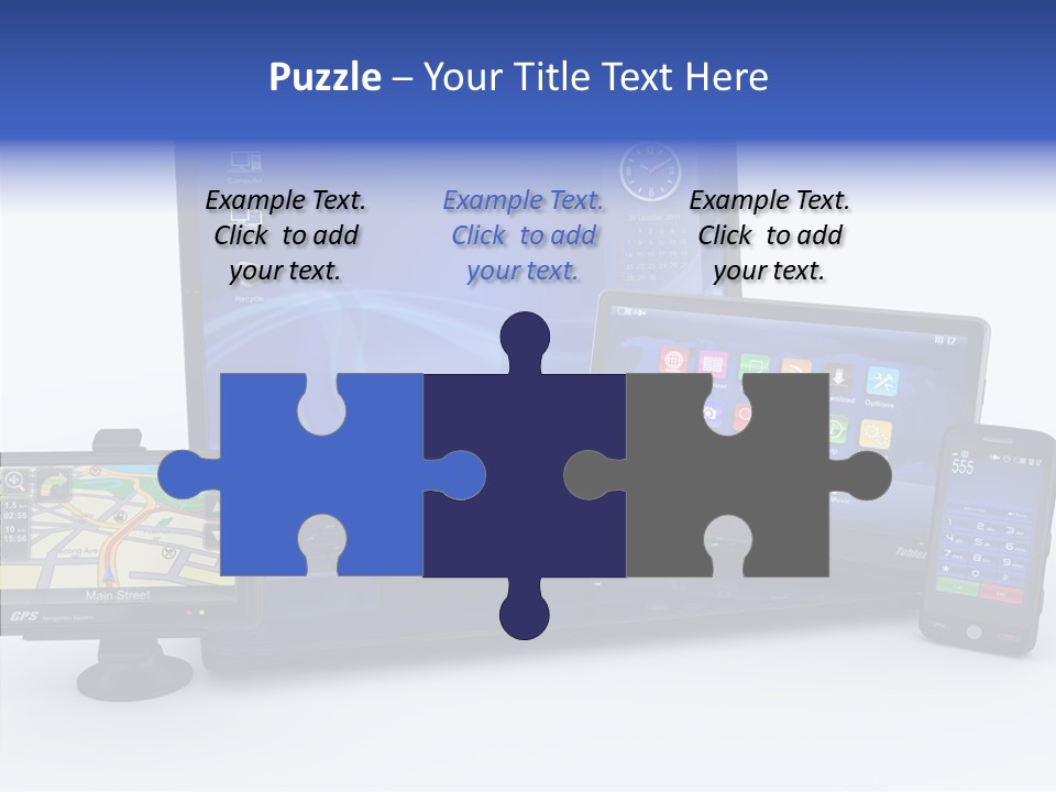 Medium Portable Phone PowerPoint Template