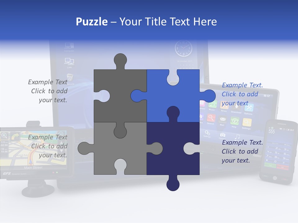 Medium Portable Phone PowerPoint Template