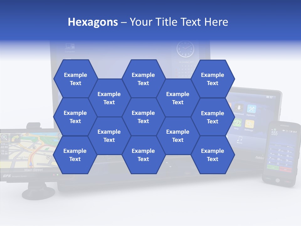 Medium Portable Phone PowerPoint Template