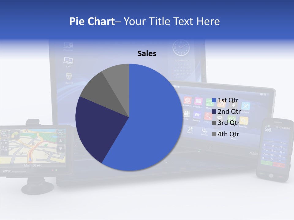 Medium Portable Phone PowerPoint Template