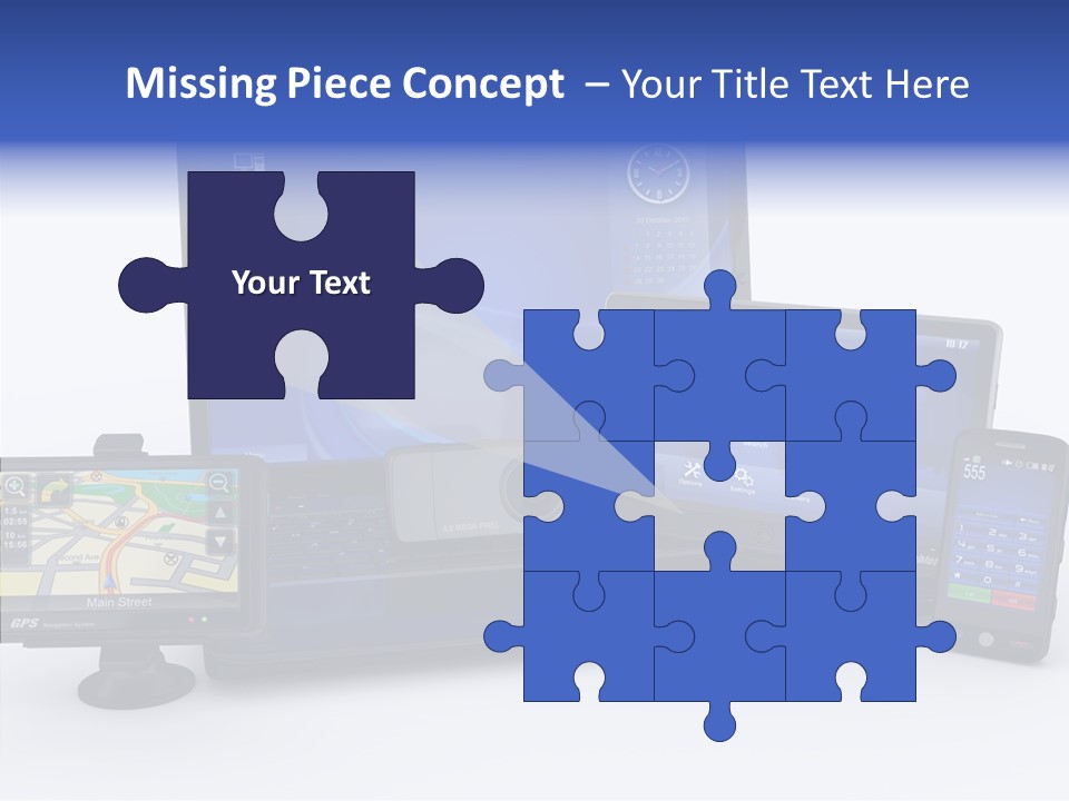 Medium Portable Phone PowerPoint Template