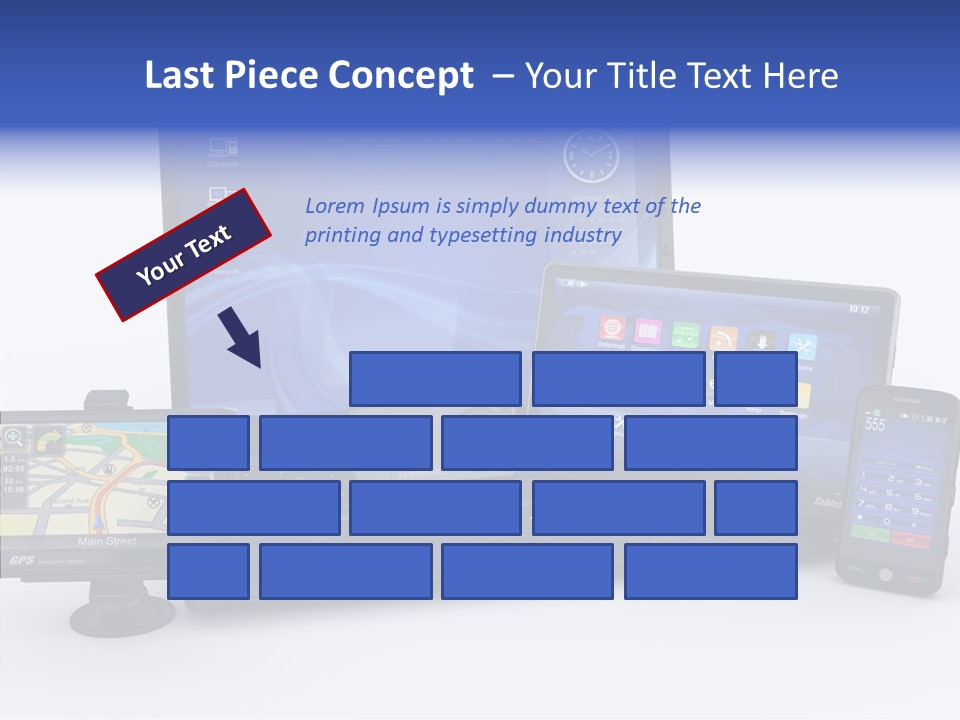 Medium Portable Phone PowerPoint Template