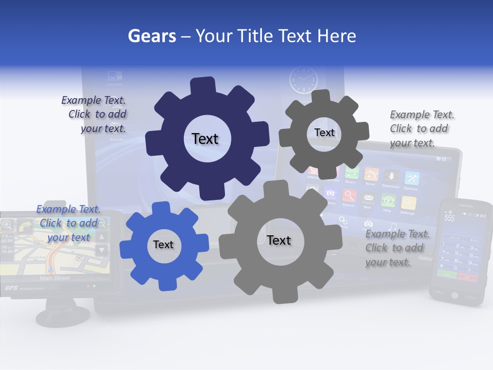 Medium Portable Phone PowerPoint Template