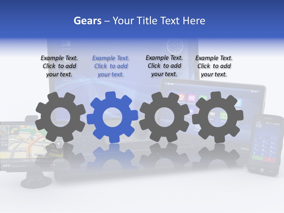 Medium Portable Phone PowerPoint Template