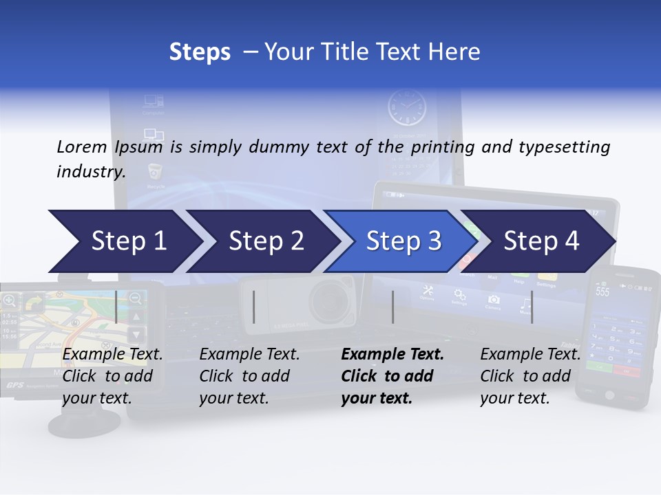 Medium Portable Phone PowerPoint Template