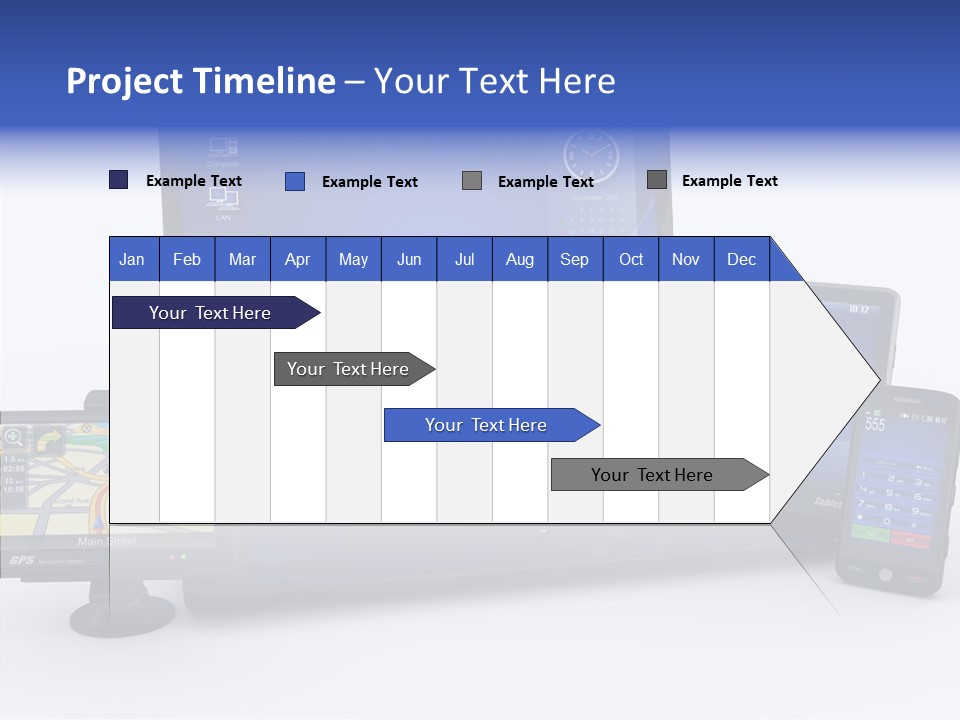 Medium Portable Phone PowerPoint Template