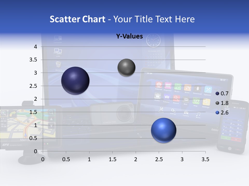 Medium Portable Phone PowerPoint Template