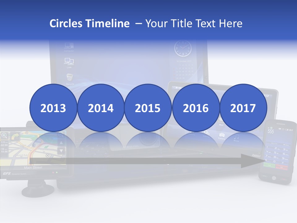 Medium Portable Phone PowerPoint Template