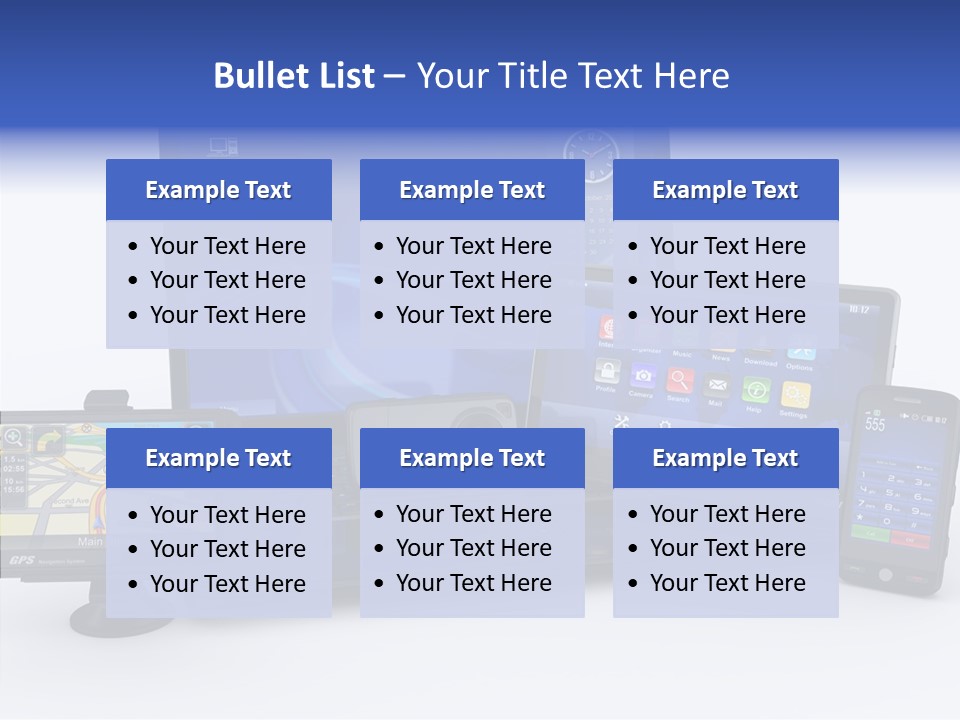 Medium Portable Phone PowerPoint Template