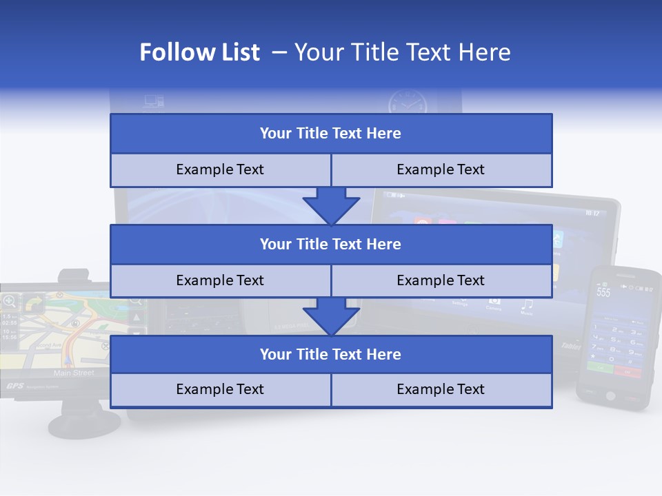 Medium Portable Phone PowerPoint Template