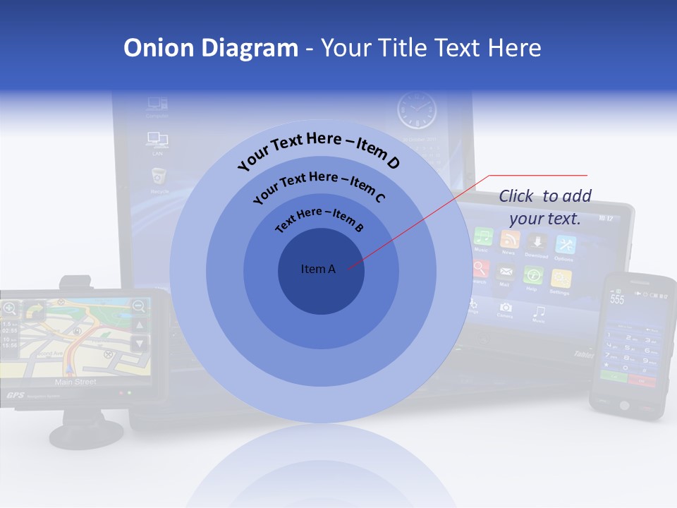 Medium Portable Phone PowerPoint Template