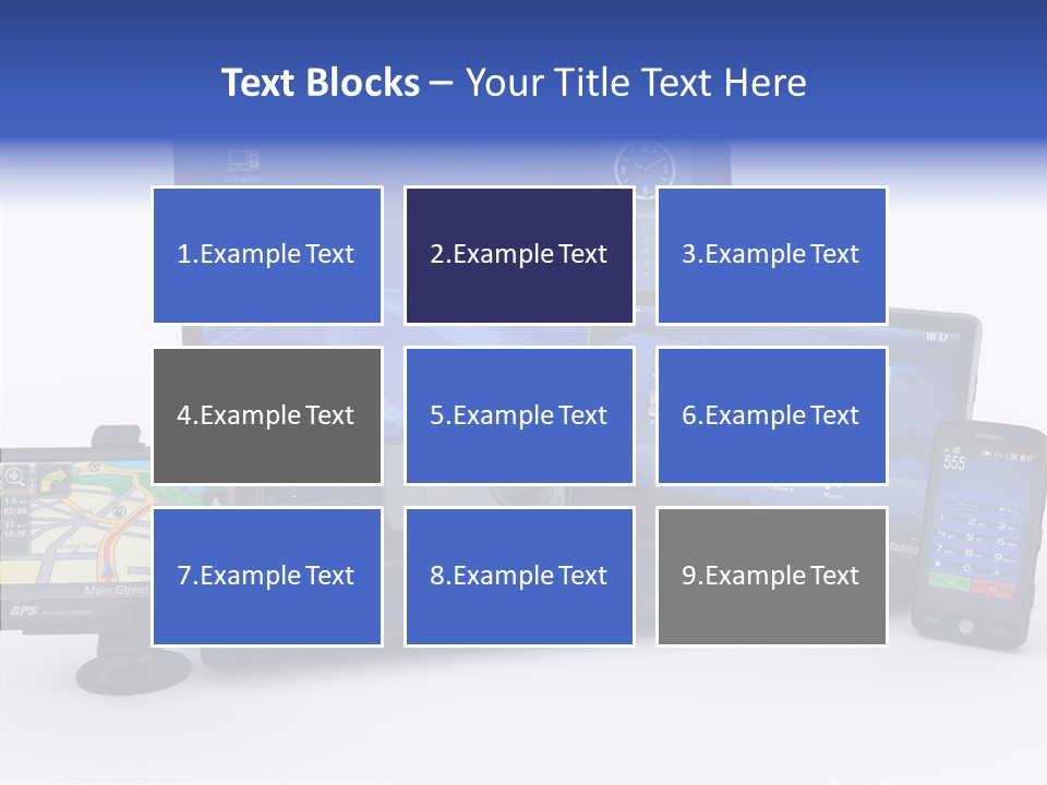 Medium Portable Phone PowerPoint Template