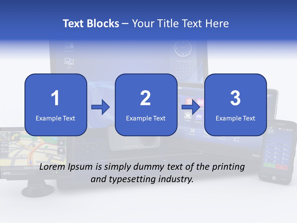 Medium Portable Phone PowerPoint Template
