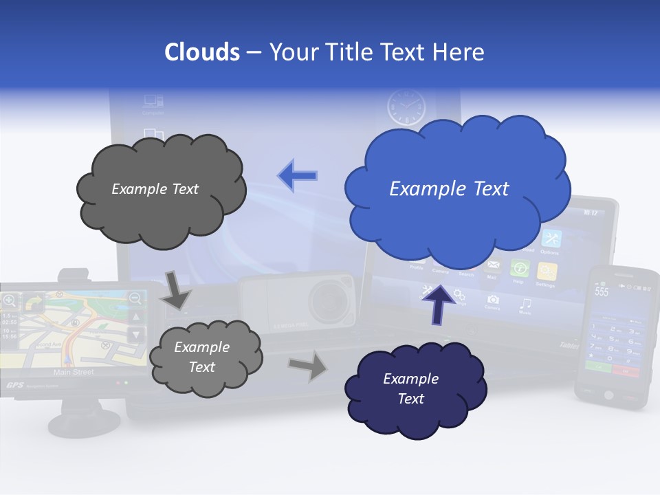 Medium Portable Phone PowerPoint Template