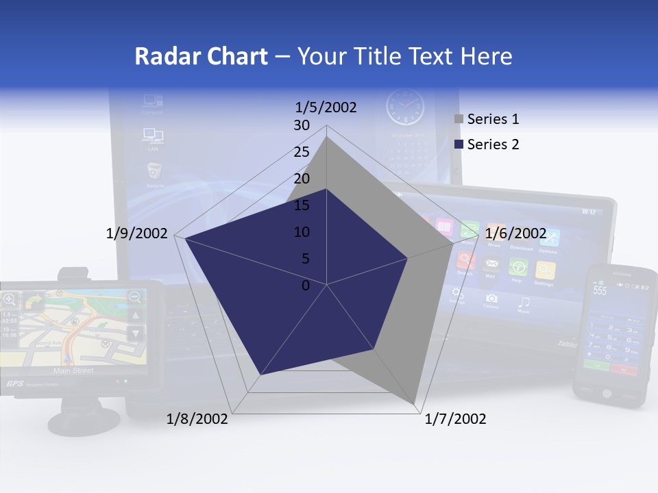 Medium Portable Phone PowerPoint Template