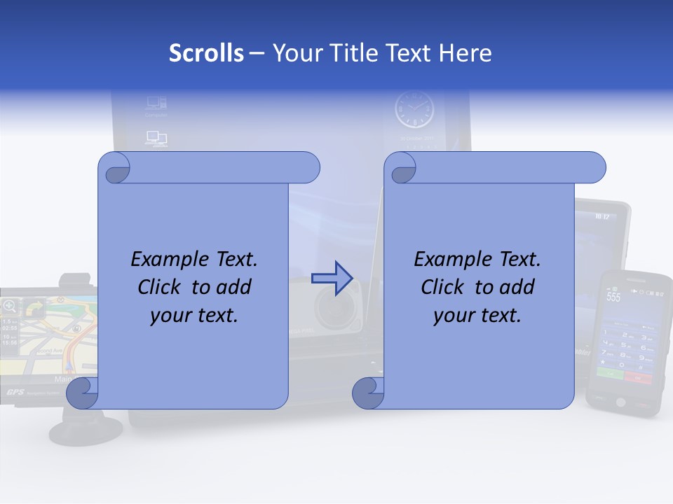 Medium Portable Phone PowerPoint Template