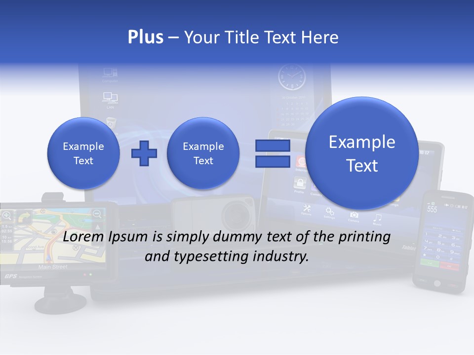 Medium Portable Phone PowerPoint Template