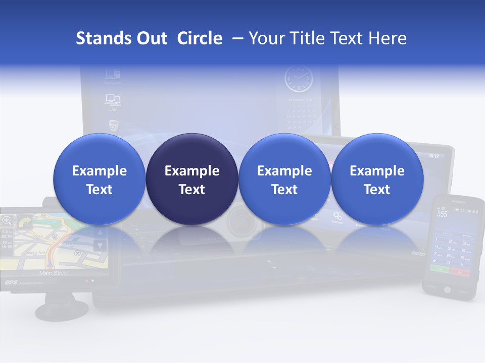 Medium Portable Phone PowerPoint Template