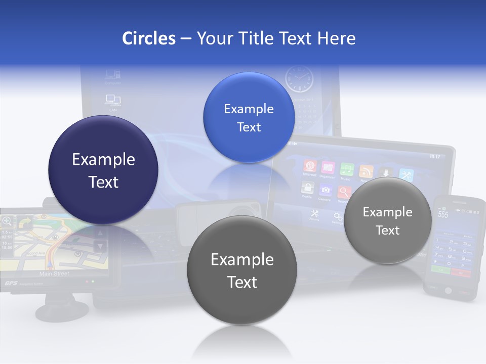 Medium Portable Phone PowerPoint Template