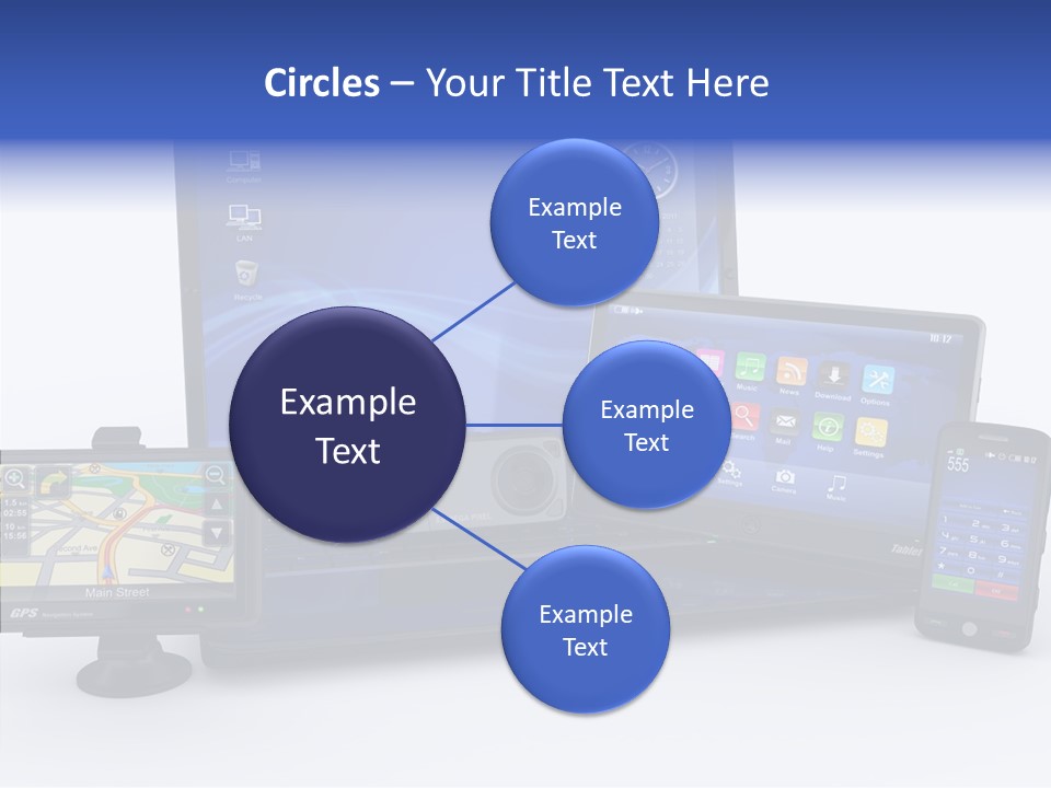 Medium Portable Phone PowerPoint Template