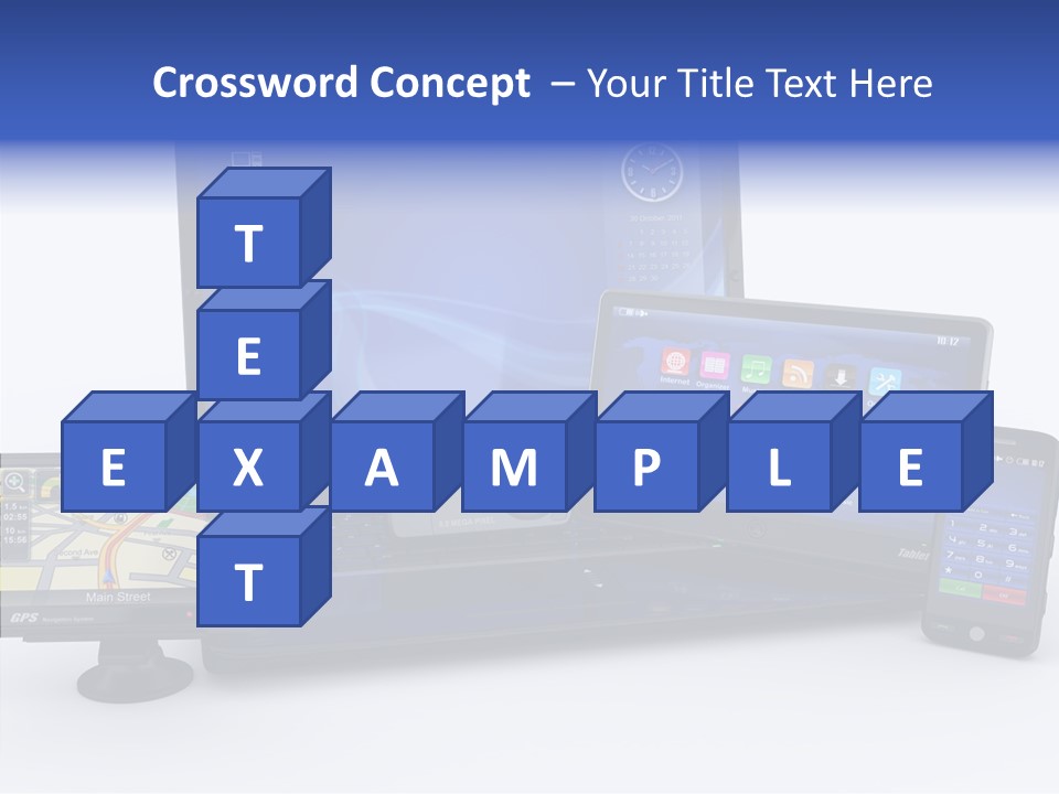 Medium Portable Phone PowerPoint Template