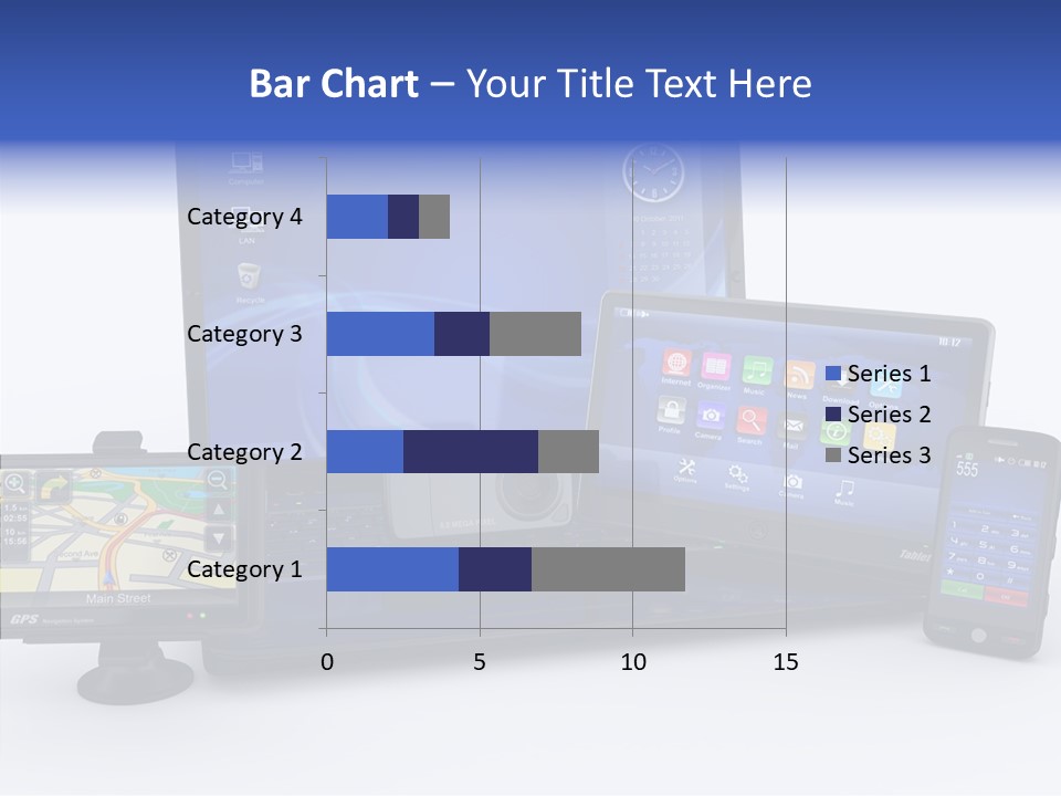 Medium Portable Phone PowerPoint Template