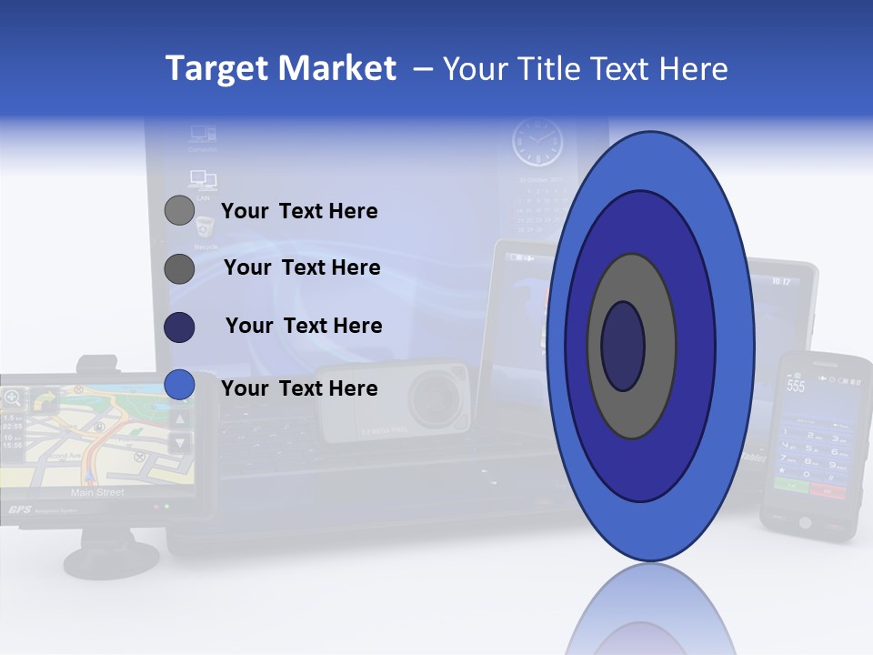 Medium Portable Phone PowerPoint Template