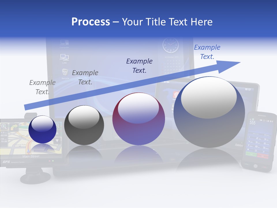 Medium Portable Phone PowerPoint Template