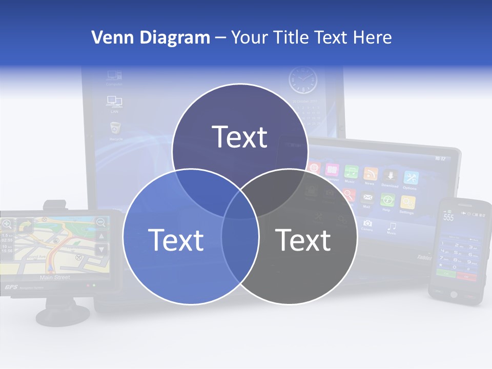 Medium Portable Phone PowerPoint Template