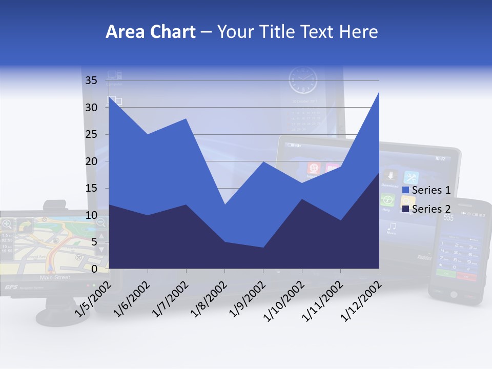 Medium Portable Phone PowerPoint Template