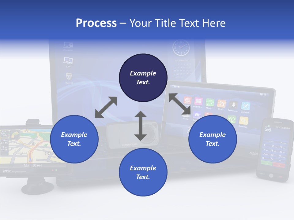 Medium Portable Phone PowerPoint Template