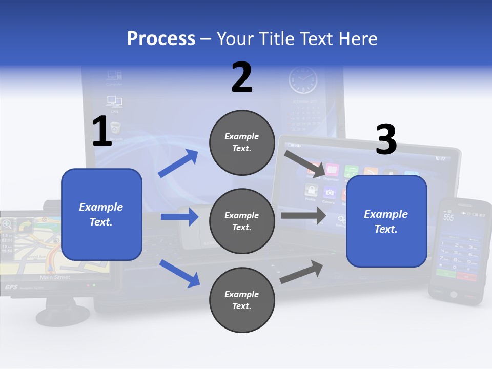 Medium Portable Phone PowerPoint Template