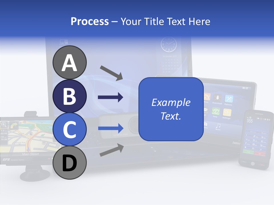Medium Portable Phone PowerPoint Template