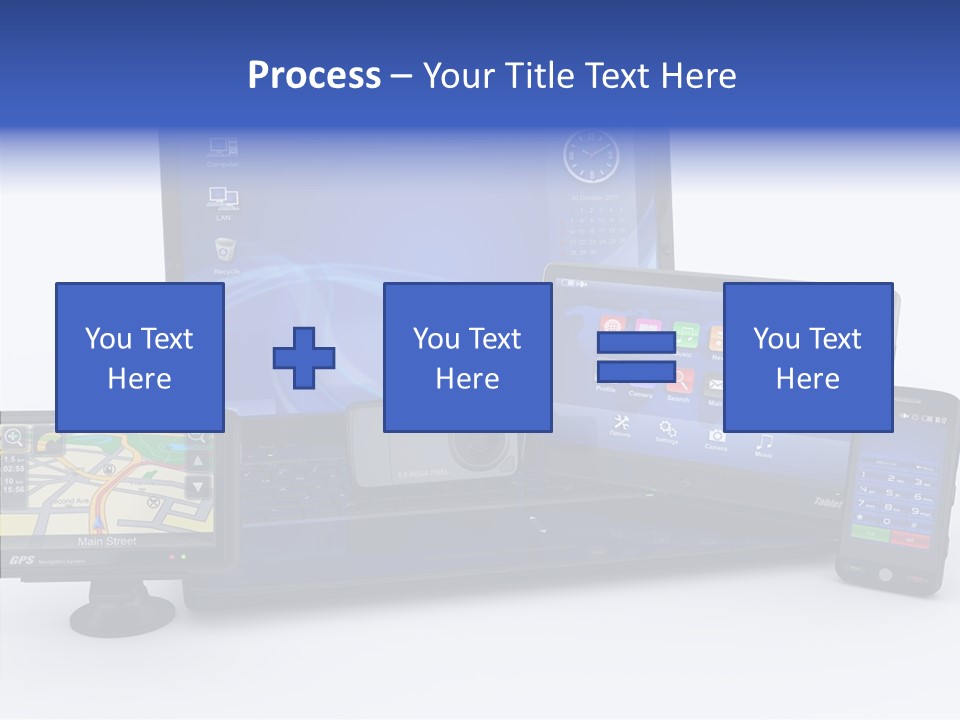 Medium Portable Phone PowerPoint Template