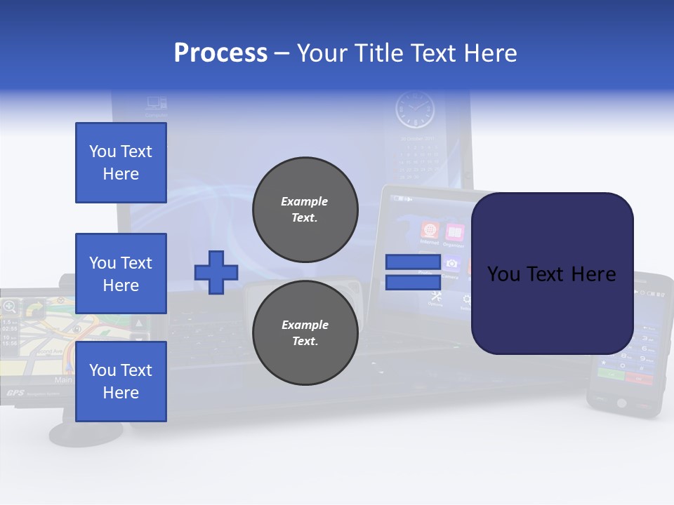 Medium Portable Phone PowerPoint Template
