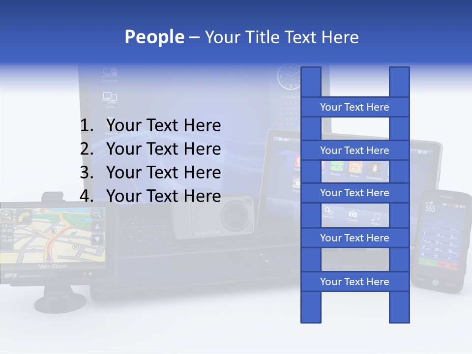 Medium Portable Phone PowerPoint Template